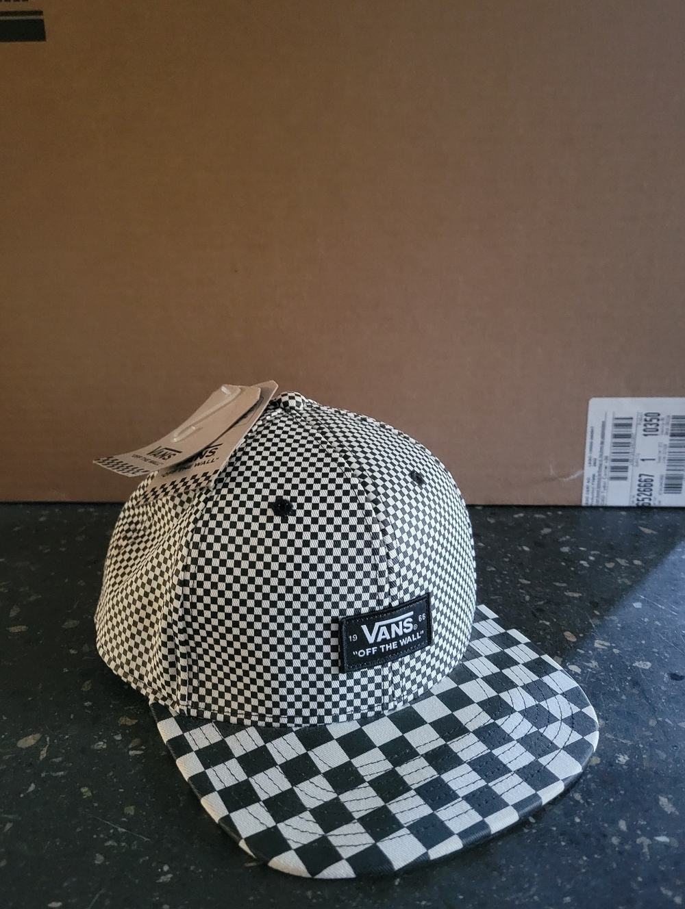 VANS HAT Mens Vintage WITH TAGS.. AUTHENTIC Black/white Checkers Hat